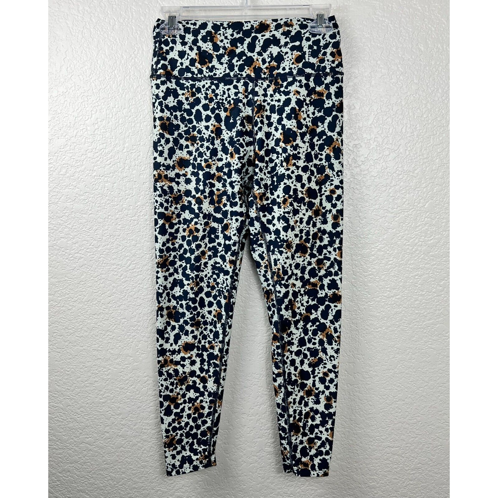 Sage Collective Womens Workout Athleisure Splatter Paint High Rise Leggings M